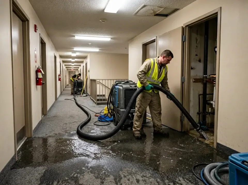 multi-unit-apartment-hallway-f-005 — frequently asked questions, Emergency Burst Pipe Water Extraction & Removal in Long Pra…